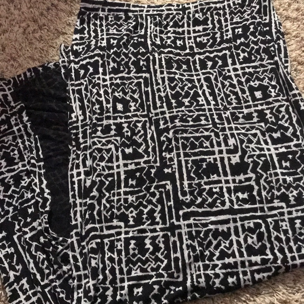 Black and White Patterned Maxi Dress